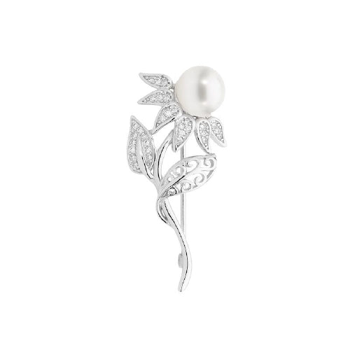 Sterling silver Pearl Brooch