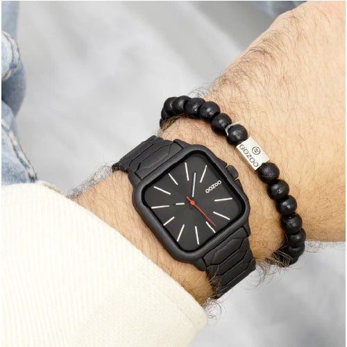 Oozoo Black Square Watch