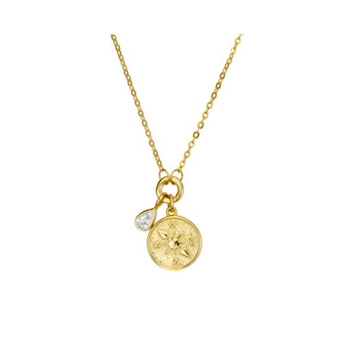 Gold plated cz necklace
