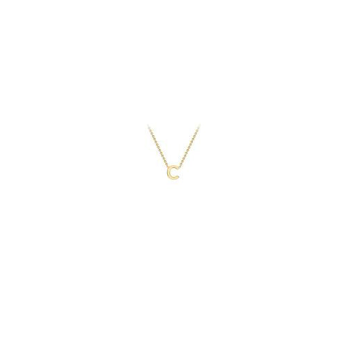 9ct gold inital necklace