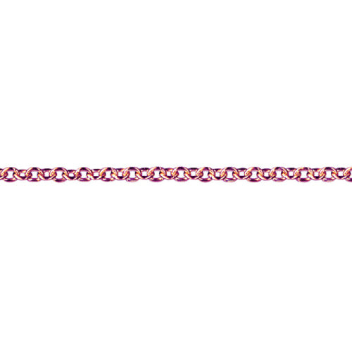 60cm Rose Plated Curb Chain