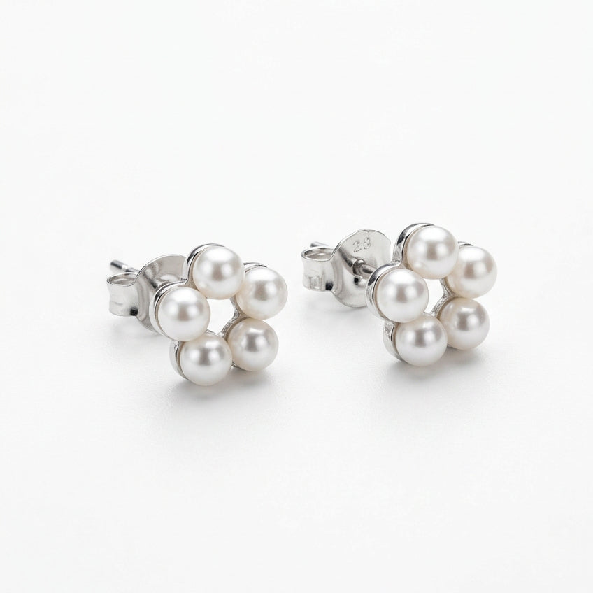 Sterling Silver Pearl Earrings