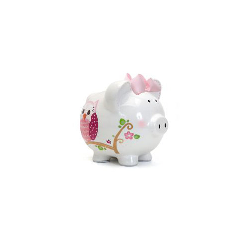 Pink Dotted Piggy Bank