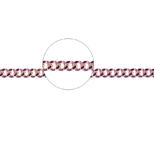 9ct 60cm Rose Gold Curb Chain