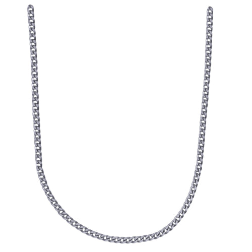 9ct white gold curb chain