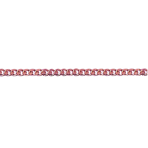 50cm Rose Plated Curb Chain
