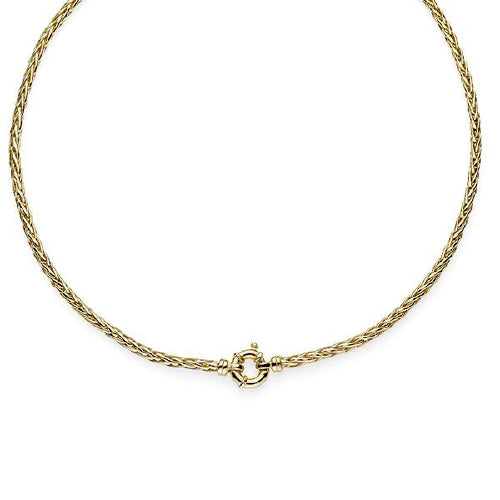 9ct Gold Bonded Wheat Bolt Ring Necklace