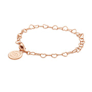 Chain of hearts bracelet