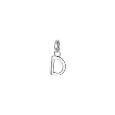 Sterling silver D initial