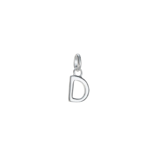 Sterling silver D initial