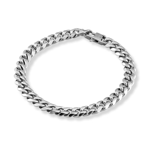 Steel 8mm Cuban Bracelet
