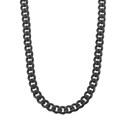 60cm Black Cuban Steel Chain