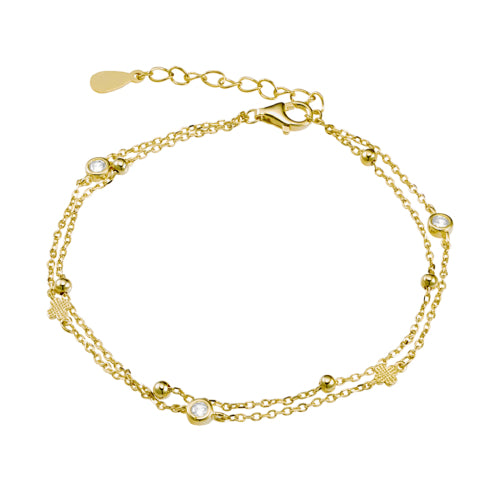 Sterling silver gold plated bracelet