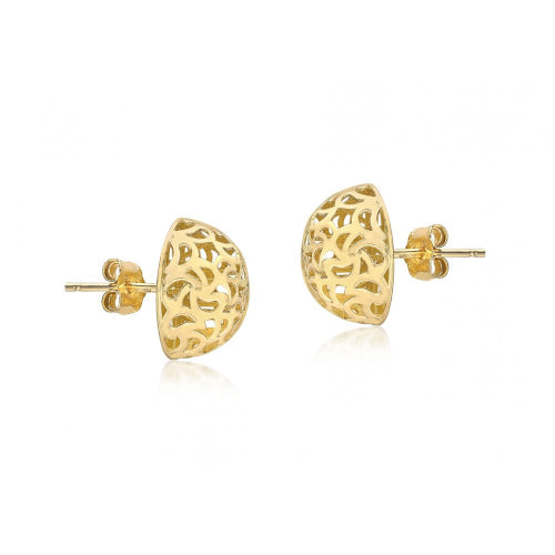 9ct filligree 10mm dome studs