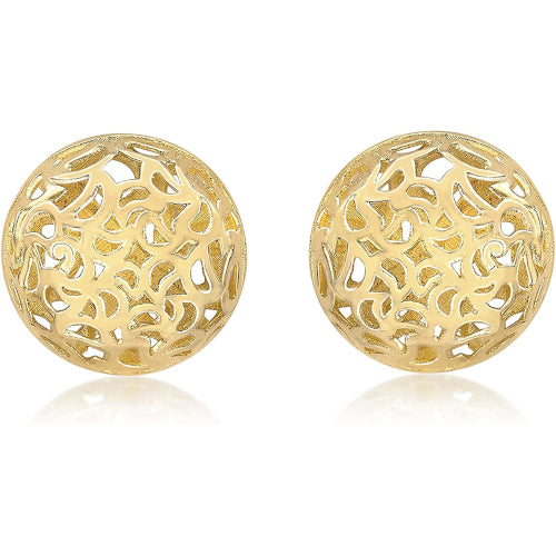 9ct filligree 10mm dome studs