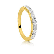 9ct yellow gold diamond ring
