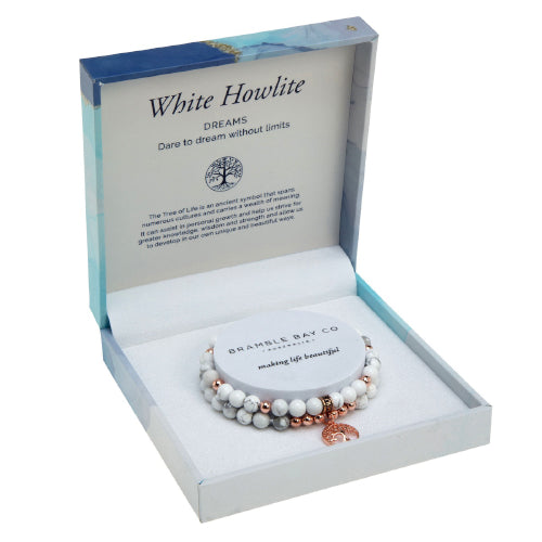 White Howlite Duo Bracelet