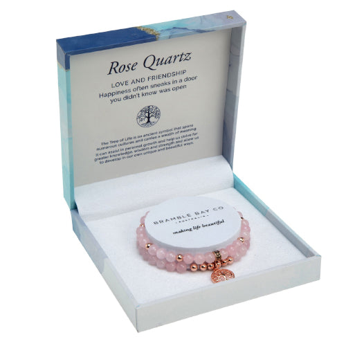 Duo rose quartz bracelets