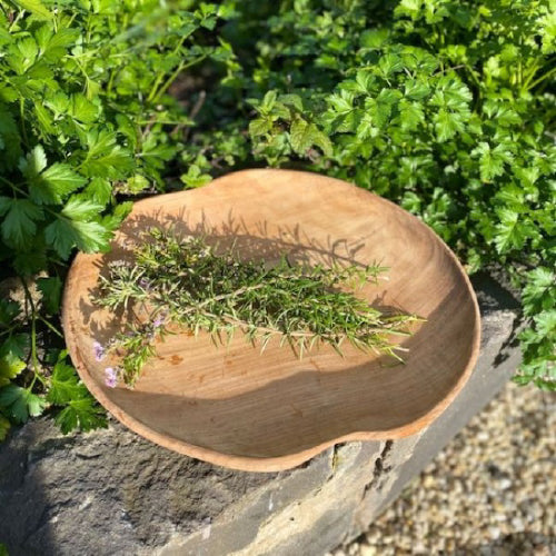 Attic teak platter