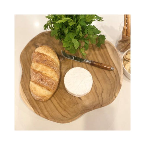 Attic teak platter