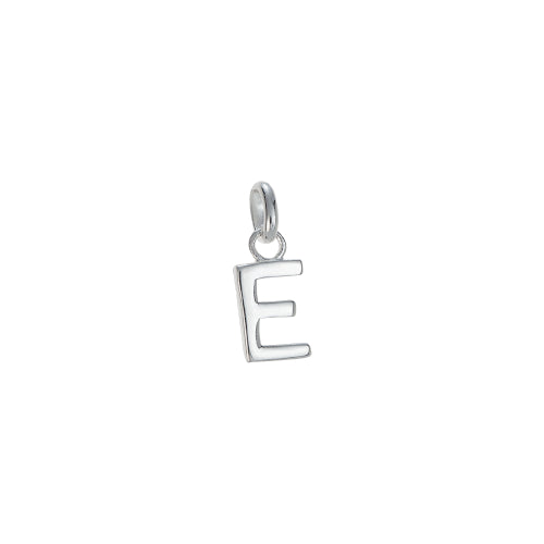 Sterling silver E initial