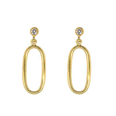 9ct gold drop earring