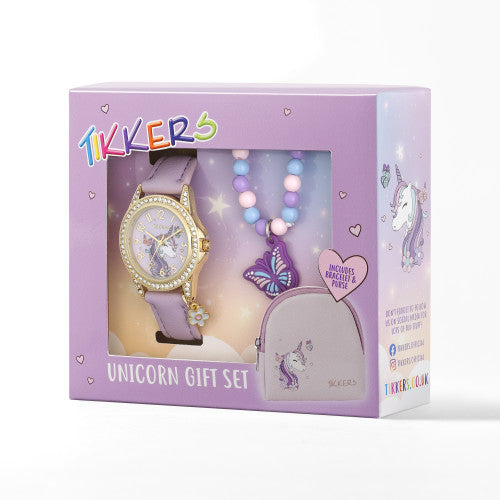 Tikkers Purple Unicorn Watch Gift Set