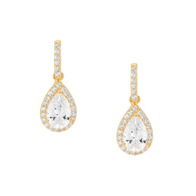 Gold plated cubic zirconia earrings