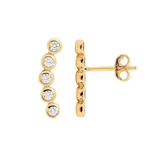 Curved bar earrings