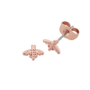 Bee rose gold earring