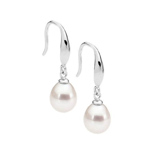 Stainless Steel drop earrings. Silver