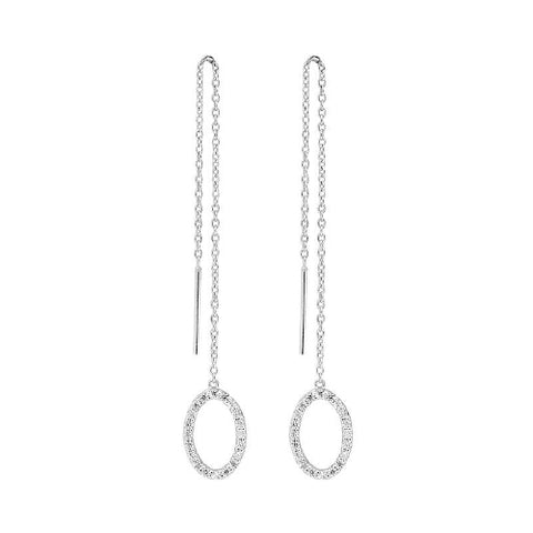 Ellani sterling silver thread earrings.