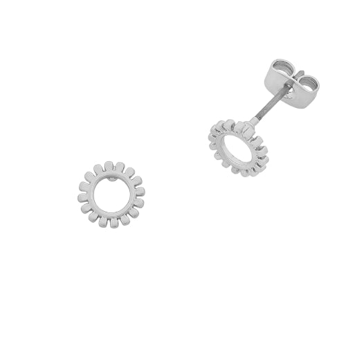 Daisy silver earrings