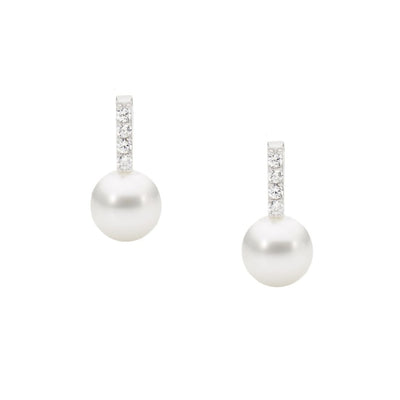 pearl bar earrings