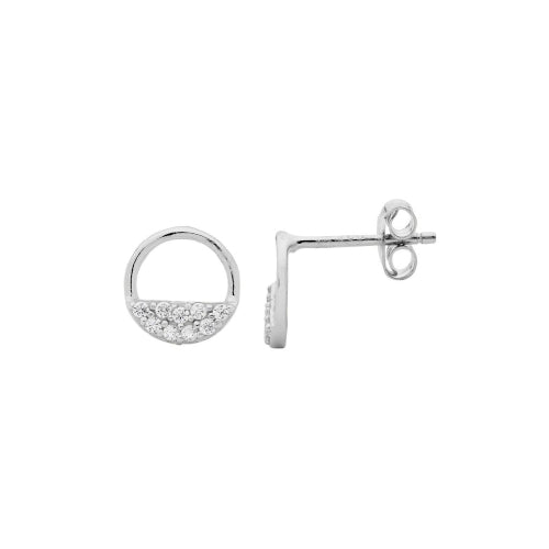 Sterling silver circle earrings
