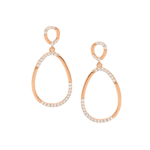 Sterling silver Cz earrings.