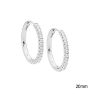 Ellani Jewellery Hoop Earrings Silver