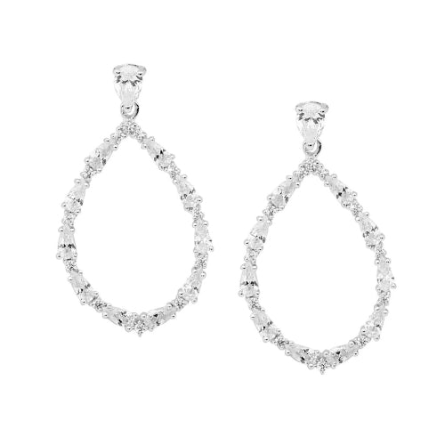 Sterling silver tear drop earrings.