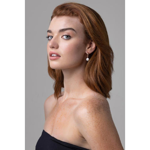Fleur Gold Pearl Earrings
