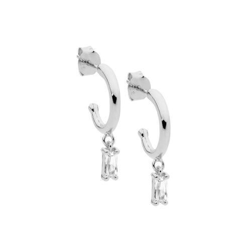 Sterling silver cz earrings.