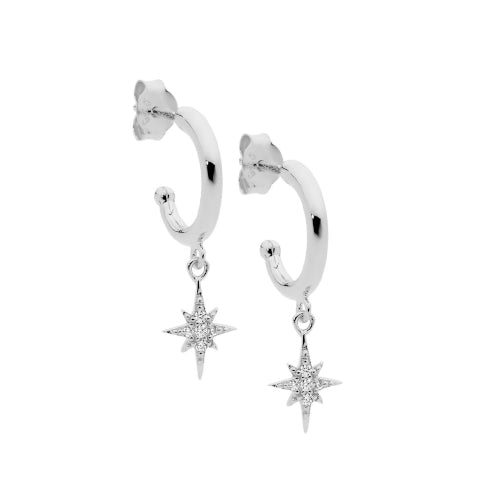 Sterling silver  cz earrings.