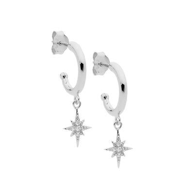 Sterling silver  cz earrings.