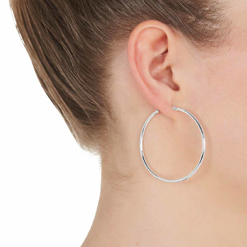 Sterling silver hoops