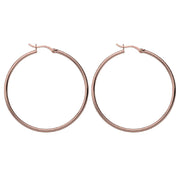 Sterling silver rose gold hoops