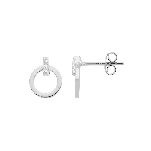 Sterling silver cz earrings