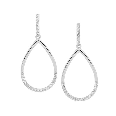 Sterling silver cz earrings