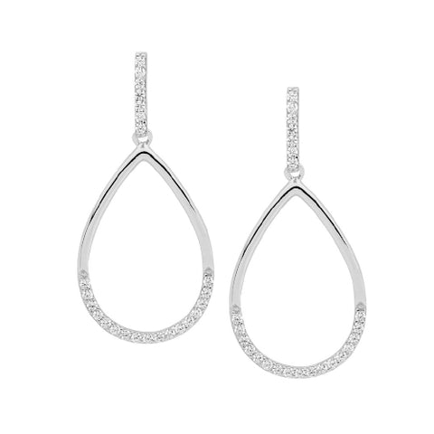 Sterling silver cz earrings