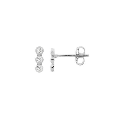 Sterling silver CZ earrings