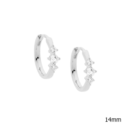 Sterling silver cubic zirconia earrings