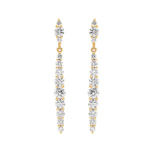 Gold plated CZ earrings